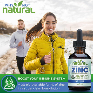 Organic Liquid Zinc Drops Supplement With Zinc Picolinate And Bisglycinate 4 Fl, Usda Organic, Gluten-Free, Vegan And Gmo-(Unflavored)