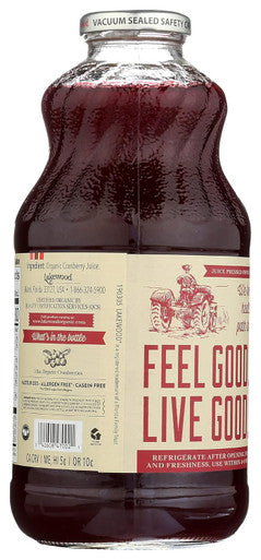 Lakewood Organic Cranberry Juice, 32 Fl Oz