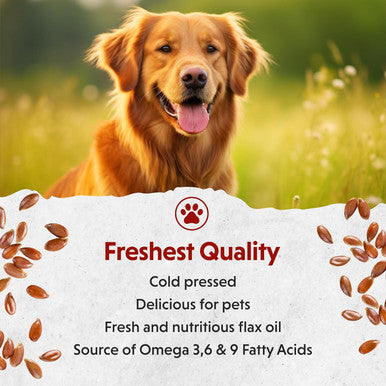 Barlean'S Flaxseed Oil For Animals Pet Essential Liquid Omega 3 Fatty Acids Cat And Dog Oil Supplements For Skin And Coat Omega 3 For Dogs Cats And Other Pets 12 Oz