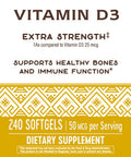 Nature'S Way Vitamin D3 Extra Strength; 2000 Iu Per Serving; 240 Softgels
