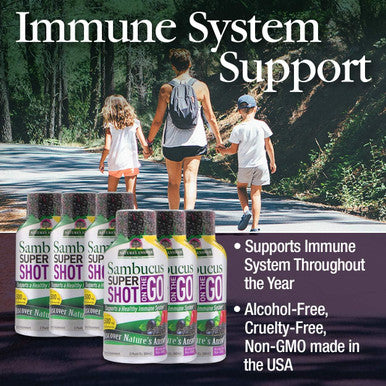 Nature'S Answer Sambucus Immune Travel Shot (12 Pack) Elderberry Shot on The Go. 2oz. Alcohol Non-GMO Sambucus Black Elderberry Airplane/Travel Shot
