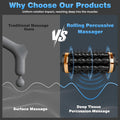 Rolling Percussive Massager, Roller Massager 5 Levels Of Intensity Adjustable, Neck Massager For Pain Relief Deep Tissue And Relax Muscles, Body Massager Is Suitable For Legs, Neck, Shoulders And Back