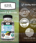 Kaya Naturals Sea Moss Mobility Supplement for Men and Women with Burdock Root Irish Moss Bladderwrack and BioPerine for Mobility Health and Immune Boost 60 Count