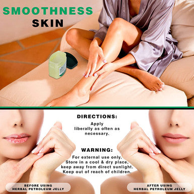 KAI Herbal Petroleum Jelly with Aloe Vera and Vitamin E for Soothing Chapped and Dry Skin Lips Nail Fresh Scent