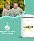 Essential Prostate Health Pack - Prostate Supplements For Men W/Saw Palmetto, Vitamins, Minerals - Daily Multivitamin For Men To Support Prostate, Overall Health - Dietary Supplement, 30 Packets