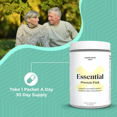 Essential Prostate Health Pack - Prostate Supplements For Men W/Saw Palmetto, Vitamins, Minerals - Daily Multivitamin For Men To Support Prostate, Overall Health - Dietary Supplement, 30 Packets