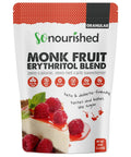 So Nourished Monk Fruit Sweetener with Erythritol Granular - 1:1 Sugar Substitute, Keto - 0 Calorie, 0 Net Carb, Non-GMO 2.5 Pounds