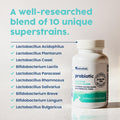 NativePath Daily Probiotic 10-Strain Custom Blend Probiotics Supplement for Men and Women 82 Billion CFUs - 30 Count