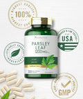 Carlyle Parsley Leaf Capsules 1200mg | 300 Count | Non-GMO Gluten Supplement