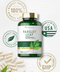 Carlyle Parsley Leaf Capsules 1200Mg | 300 Count | Non-Gmo, Gluten Free Supplement