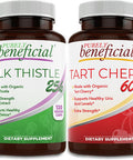 Tart Cherry 6000/Milk Thistle 25k - Extra Strength, Non-GMO, Vegan, 120 Capsules Each