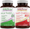 Tart Cherry 6000/Milk Thistle 25k - Extra Strength, Non-GMO, Vegan, 120 Capsules Each