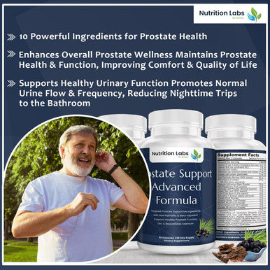 Prostate Health Advanced Herbal Supplement For Men With Beta Sitosterol, Selenium, Pygeum And Saw Palmetto For Prostate Support And Frequent Urination - 90 Ct