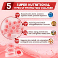 Sugar-Hydrolyzed Collagen Peptide Filled Gummies,Extra Strength 1500Mg Protein Type I,Ii,Iii,V,X With 5000Mcg Biotin Vitamin C A E D3 B6 B12 For Immune Digestion Skin Hair Nails Energy Bone Joint