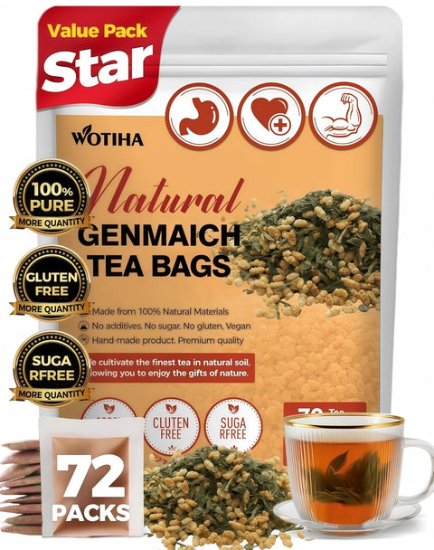 WOTIHA 50 Count Premium White Mulberry Leaf Tea Bags - 100% Natural & Pure, Improves Digestion, Supports Wellness, Slightly Sweet & Refreshing,Non-GMO Caffeine-Free, Additive-Free, Sugar-Free, Vegan