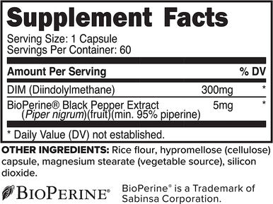 PrimaForce DIM Supplement Diindolylmethane 300mg 60 Capsules