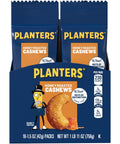 PLANTERS Deluxe Honey Roasted Whole Cashews, Party Snacks, Plant-based Protein, 2 oz Bags (Pack of 15)