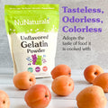 Nunaturals Unflavored Beef Gelatin Powder Instantly Thickens Stabilizes and Texturizes 1 lb