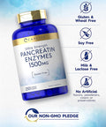 Carlyle Pancreatin Digestive Enzymes | 1500mg | 250 Caplets | Non-GMO, Gluten Free | High Potency Formula