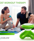 Mini Handheld Massager - Green - Powerful Massage Vibrations For Muscle Relief & Relaxation - Portable Therapeutic Device W/ 2 Convenient Power Modes (Battery Operated & Usb Powered)