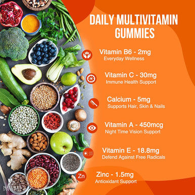 Womens Multivitamin Gummy Peach Flavor 30 Day Supply 60 Gummies