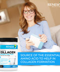 Renew Actives Hydrolyzed Bovine Collagen Peptides Powder - 100% Grass Fed Bovine Collagen Unflavored Powdered Bone Broth For Healthy Skin, Hair, Joints