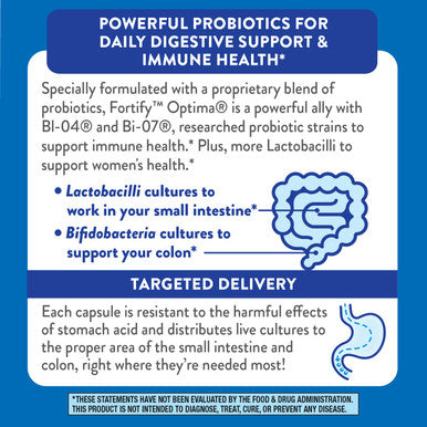 Fortify Optima Womens Daily Probiotic with 7 Strains 30 Capsules
