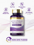 Carlyle Acidophilus Probiotic | 500 Million CFU | 200 Capsules Non-GMO & Gluten | Probiotic for Men & for Women
