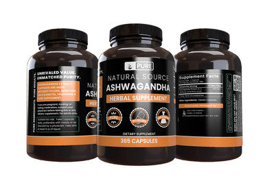 PURE ORIGINAL INGREDIENTS Ashwagandha (365 Capsules) No Magnesium Or Rice Fillers, Always Pure, Lab Verified