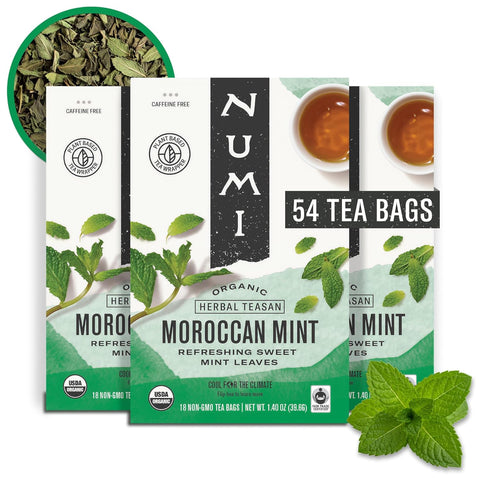 Numi Organic Matcha Toasted Rice Tea, 100 Green Tea Bags, Medium Caffeine
