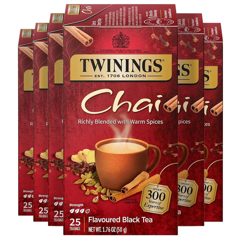 Twinings Lemon & Ginger, Caffeine-Free Herbal Tea Bags, 100 CT Box (1 Pack) | Spicy & Tangy, Ginger, Lemon Peel, Lemongrass, Blackberry Leaves, Soothe Digestion, 100 Foil Lined Individually Wrapped Bags