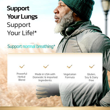 Sunergetic Premium Lung Support Supplement - Lung Cleanse & Detox Supplement With Mullein Leaf NAC Bromelain & Boswellia-Lung Health Formula for Respiratory Breathing & Bronchial Health-60 Capsules