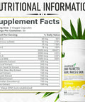 Hair, Nails & Skin Care With Saw Palmetto, Biotin, Amla, Vitamins A, C, E, Zinc, Copper, Black Seed Extract, Fo-Ti - 60 Non-Gmo, Gluten Free, Veggie Capsules For Men And Women