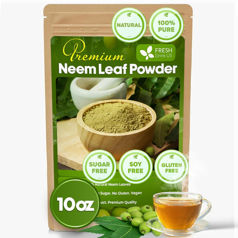 FreshDrinkUS, Premium 8oz Mulberry Leaf Powder, 100% Natural and Pure from Mulberry Leaves, Perfect for Tea, Smoothies, Baked Goods, Natural Food Coloring, No Additives, No Gluten, No Sugar, Vegan