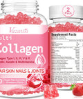 2 Pack Collagen Gummies For Women Men, Sugar Protein Collagen Gummies, 2500Mg Hydrolyzed Collagen Peptide Type I Ii Iii V X With Biotin Vitamin C A B D E For Skin Hair Nails Joint Muscle