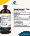Amazing Herbs Premium Black Seed Oil - Cold Pressed Nigella Sativa Aids In Digestive Health, Immune Support, Brain Function, Joint Mobility, Gluten Free, Non Gmo - 16 Fl Oz