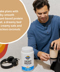 Garden of Life Creamy Vanilla Cookie Protein Powder + Oatmilk 20G Organic Vegan Plant Based Protein Coconut Water Mcts Sprouted Grains Prebiotics Probiotics Non-Gmo Gluten-Free 1.90 Lb