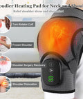 Heated Shoulder Wrap With Massage, Portable Heated Shoulder Brace For Women Men, Cordless Vibration Shoulder Heating Pad For Neck And Shoulder, 3 Heating Setting Shoulder Massager Wrap Braces