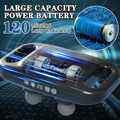 4-Head Massage Gun Deep Tissue, Muscle Massager 20 Intensities & 6 Massage Modes, 4-Head Back Massager For Pain Relief In Back, Leg, Neck, Shoulder And Body,Perfect Gifts