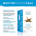 Nutra Tea NUTRAHEAD - Migraine Relief Tea | Headache Relief Tea - For Migraine & Tension Headache Relief - Includes Feverfew Willow Bark & Rhodiola - 20 Enveloped Tea Bags - by - Herbal Tea