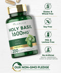 Carlyle Holy Basil 1600 Mg | 200 Capsules | Tulsi Holy Basil Leaf Extract | Herbal Supplement | Non-Gmo, Gluten Free