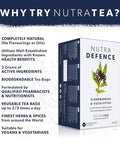 Nutra Tea NUTRADEFENCE - Cold and Flu Tea | Immunity Tea - Supports & Boosts The Immune System Includes Elderberry Eucalyptus and Licorice Root - 20 Enveloped Tea Bags Herbal Tea