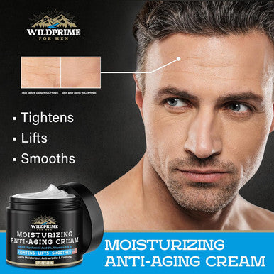 Men'S Face Moisturizer Cream - Anti Aging & Wrinkle - Made In Usa - Collagen, Hyaluronic Acid, Vitamins E & A, Avocado Oil - After Shave Lotion - Age Facial Skin Care, Day & Night Moisturizing, 2 Oz