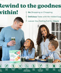 Rewind Best Tasting Super Greens Powder with 40+ Superfoods - Delicious Daily Green Powder with Vitamin B12 Zinc Vitamin C Magnesium & Calcium - Green Juice Superfood Mix - Blueberry Acai Flavor
