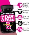 Saint Mingiano 7 Day Cleanse Program | Colon Detox With Natural Laxative For Constipation & Bloating | Extra-Strength Senna Leaf Supplements | Strong For Some People.