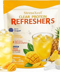 Clear Protein Drink Refresher, 10g of Whey Protein and Collagen Peptides, Zero Sugar&Low Carb Hydrolyzed Protein Water, Ready to Drink Fruit Flavored Clear Protein Beverage for Post Workout Recovery