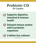 Nature's Bounty Controlled Delivery Probiotic Dietary Supplement Advanced Support For Digestive Intestinal And Immune Health 30 Caplets