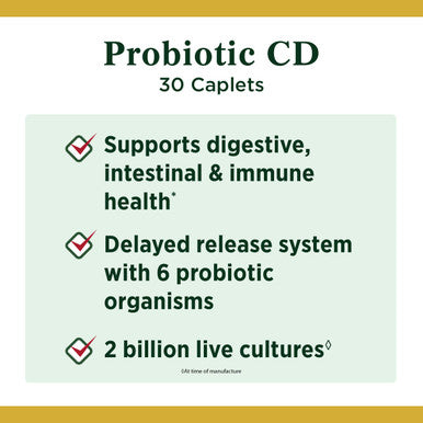 Nature's Bounty Controlled Delivery Probiotic Dietary Supplement Advanced Support For Digestive Intestinal And Immune Health 30 Caplets