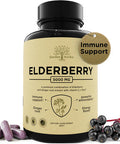 Elderberry With Vitamin C, Zinc, & Ginger Potent Immune Booster 5000 Mg Elderberry, Zinc, & Vitamin C Non-Gmo Immunity Vitamins For Adults To Help You Feel Vibrant, 60 Caps.