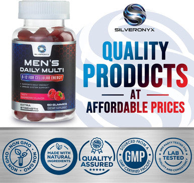 Men Multi Vitamin Gummy - Multi-Vitamin For Men Daily Nutritional Support With Vitamins A, C, D, E, B12, Zinc, Folate, Biotin & More - Focus, Energy, Memory & Immune Health Support - 60 Gummies